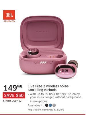 The Source Jbl live free 2 wireless noise- cancelling earbuds offer