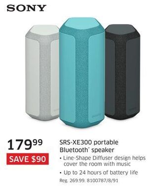 The Source Sony srs-xe300 portable bluetooth® speaker offer