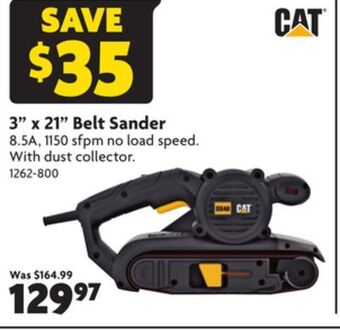 Home Hardware 3 x 21 belt sander offer