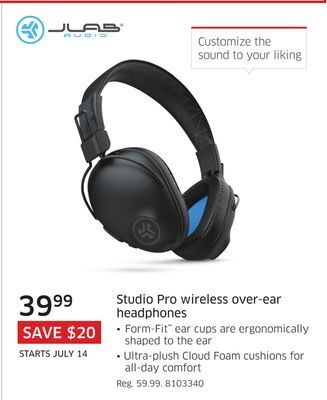 The Source Jlab studio pro wireless over-ear headphones offer