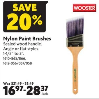 Home Hardware Nylon paint brushes offer