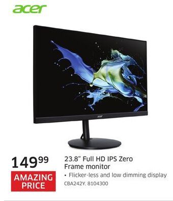 The Source Acer 23.8 full hd ips zero frame monitor offer