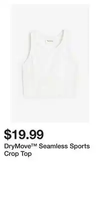 H&M Drymove™ seamless sports crop top offer