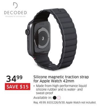 The Source Decoded silicone magnetic traction strap for apple watch 42mm offer