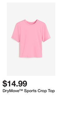 H&M Drymove™ sports crop top offer
