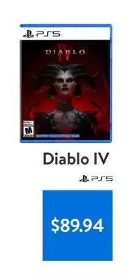 Walmart Diablo iv ps5 offer