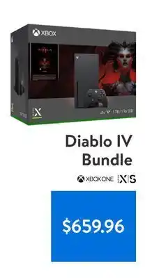 Walmart Diablo iv bundle xbox one offer