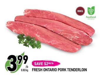 Coppa's Fresh Market Fresh ontario pork tenderloin offer