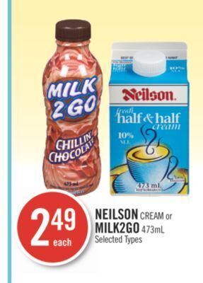Shoppers Drug Mart Neilson cream or milk2go 473ml offer