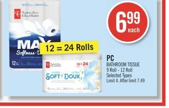 Shoppers Drug Mart Pc bathroom tissue offer