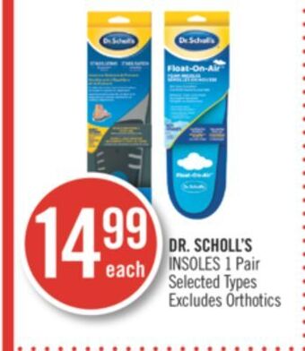 Shoppers Drug Mart Dr. scholl's insoles 1 pair offer