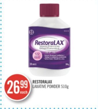 Shoppers Drug Mart Restoralax laxative powder offer