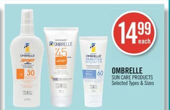 Shoppers Drug Mart Ombrelle sun care products offer