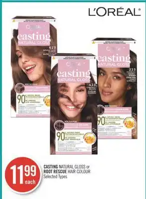 Shoppers Drug Mart L'oreal casting natural gloss or root rescue hair colour offer