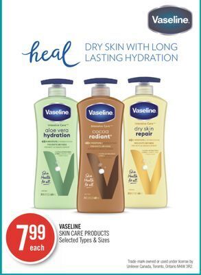 Shoppers Drug Mart Vaseline skin care products offer