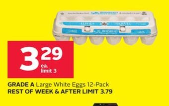 Rexall Grade a large white eggs offer