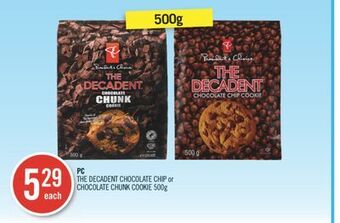 Shoppers Drug Mart Pc the decadent chocolate chip or chocolate chunk cookie offer
