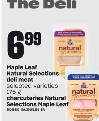 Independent City Market Charcuteries natural selections maple leaf, 175 g offer