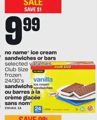 Independent City Market Sandwichs ou barres à la crème glacée sans nom®, 24/30's offer