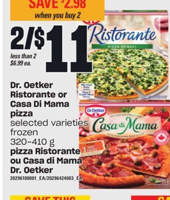 Independent City Market Pizza ristorante ou casa di mama dr. oetker, 320-410 g offer