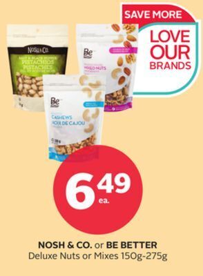 Rexall Nosh & co. or be better deluxe nuts or mixes offer