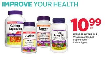 Rexall Webber naturals vitamins or herbal supplements offer