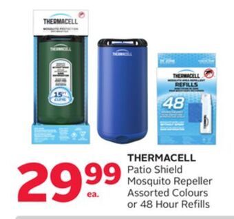 Rexall Thermacell patio shield mosquito repeller assorted colours or 48 hour refills offer