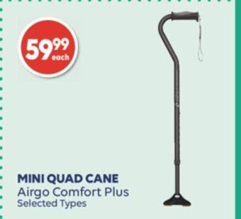 Wellwise by Shoppers Mini quad cane airgo comfort plus offer