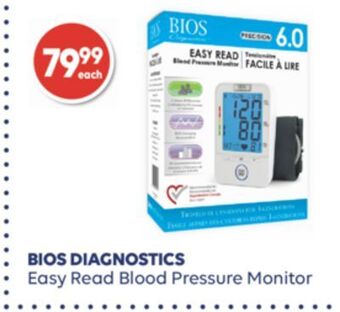 Wellwise by Shoppers Bios diagnostics easy read blood pressure monitor offer