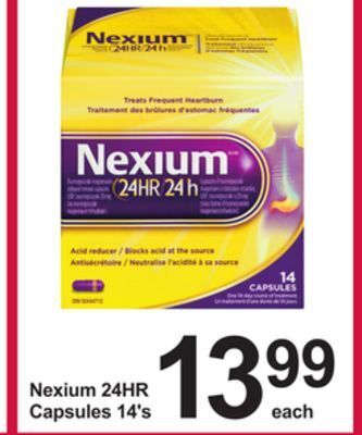 Pharmasave Nexium 24hr capsules 14's offer