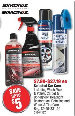 PartSource Simoniz selected car care offer
