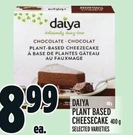 Metro DAIYA PLANT BASED CHEESECAKE 400 g offer