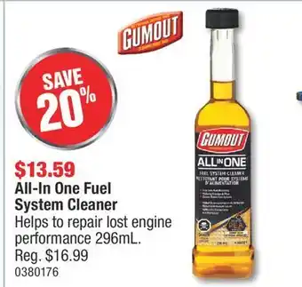 PartSource Gumout all-in one fuel system cleaner offer