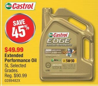 PartSource Castrol extended performance oil offer