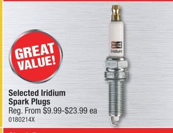 PartSource Selected iridium spark plugs offer