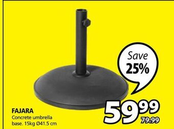 JYSK Fajara concrete umbrella base offer