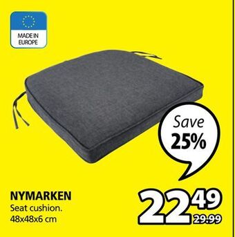 JYSK Nymarken seat cushion offer