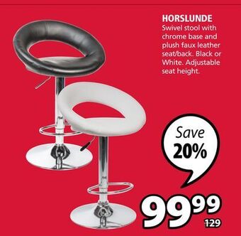 JYSK Horslunde swivel stool offer