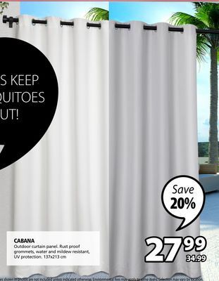 JYSK Cabana outdoor curtain panel offer