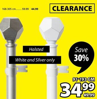 JYSK Halsted single curtain rod kit offer