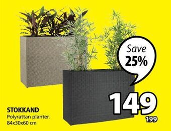 JYSK Stokkand polyrattan planter offer