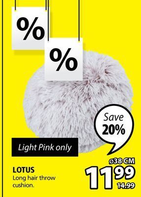 JYSK Lotus long hair throw cushion offer