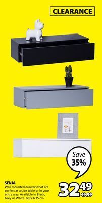 JYSK Senja wall mounted drawers offer