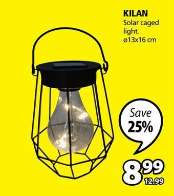 JYSK Kilan solar caged light offer