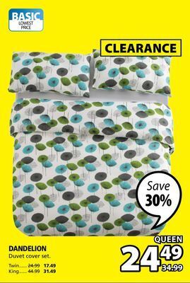 JYSK Dandelion duvet cover set offer