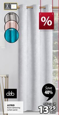 JYSK Dab astrid room darkening curtain panel offer