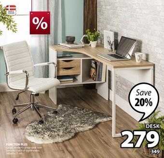 JYSK Function plus large, modern corner desk offer