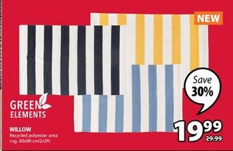 JYSK Willow recycled polyester area rug offer