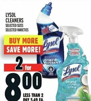 Metro LYSOL CLEANERS offer