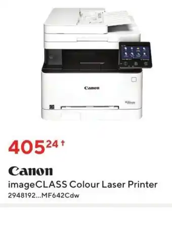 Staples Canon imageCLASS Colour Laser Printer 2948192... MF642Cdw offer